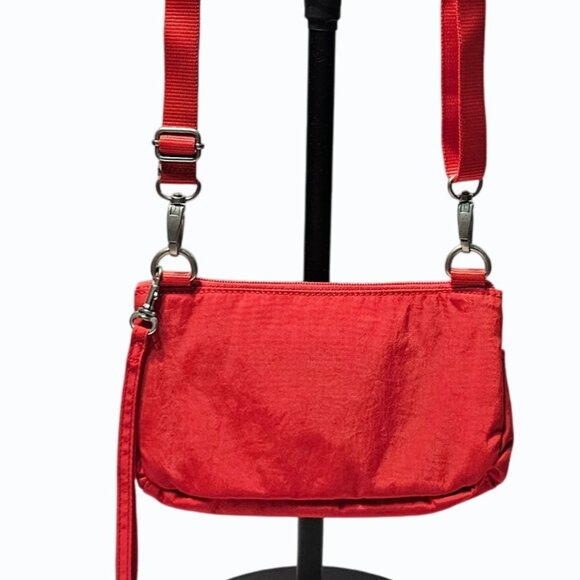 Baggallini Mini Red Crossbody Wristlet Detachable Strap Pockets - Picture 8 of 9